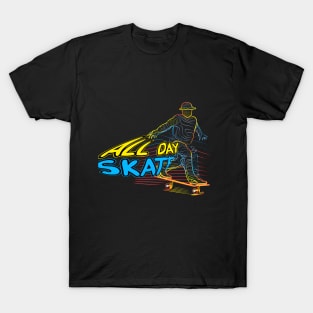 Skateboard Art Design quotes skate board time T-Shirt